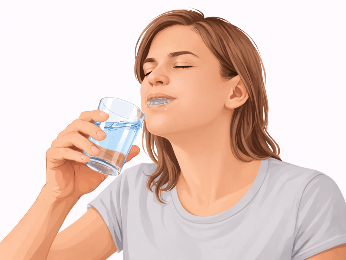 Rinsing Mouth With Lukewarm Water to Soothe Tooth Pain