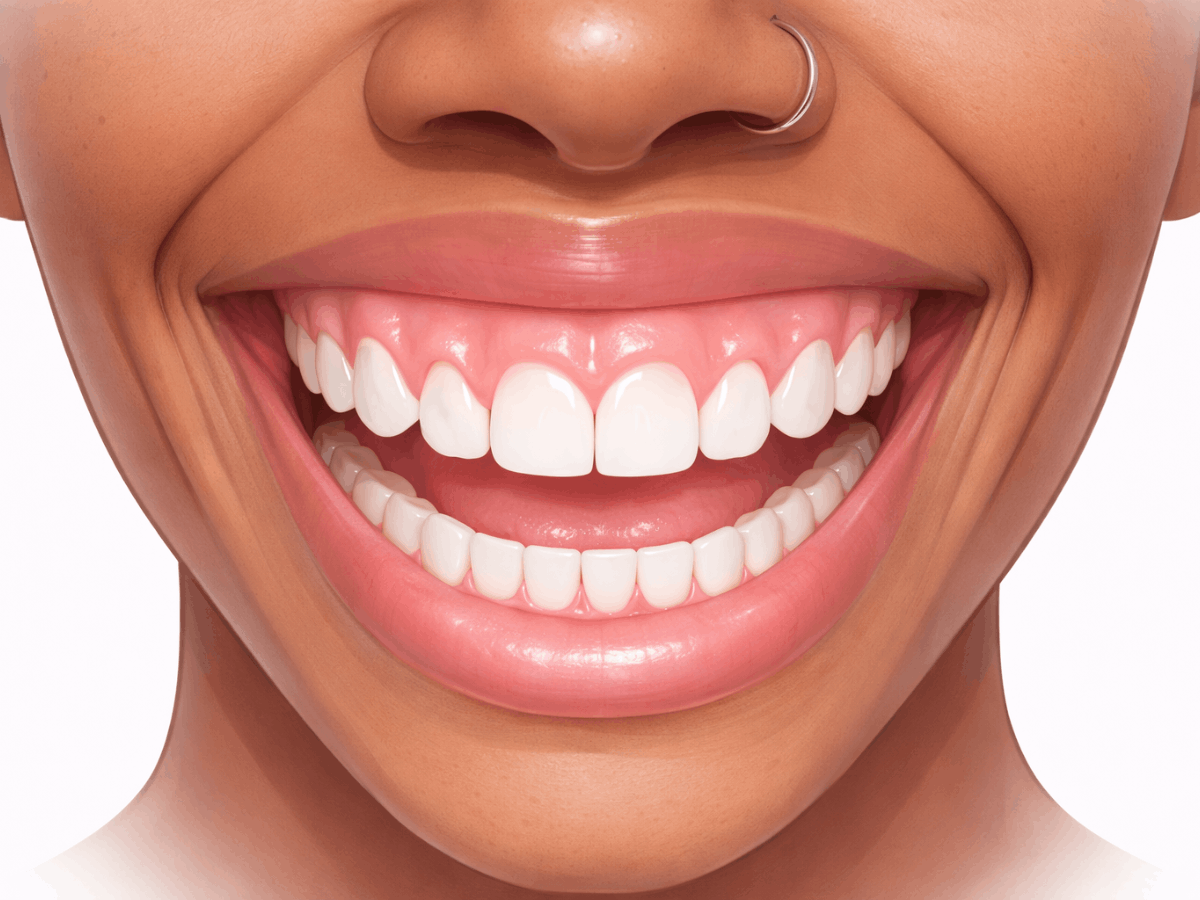 gummy smile where a large portion of the upper gums is visible when smiling.