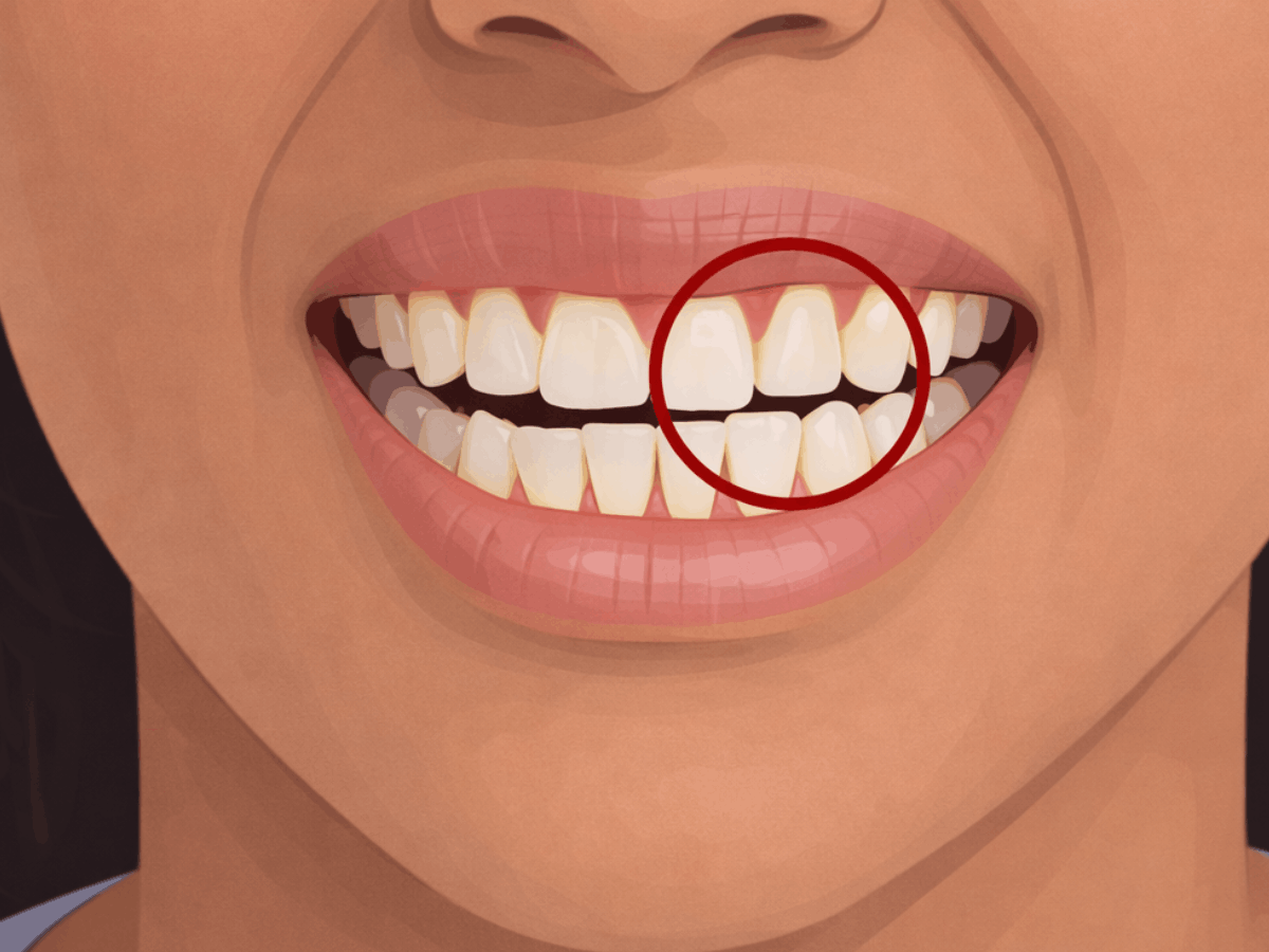 Crooked teeth and improper bite alignment causing uneven contact between upper and lower teeth.